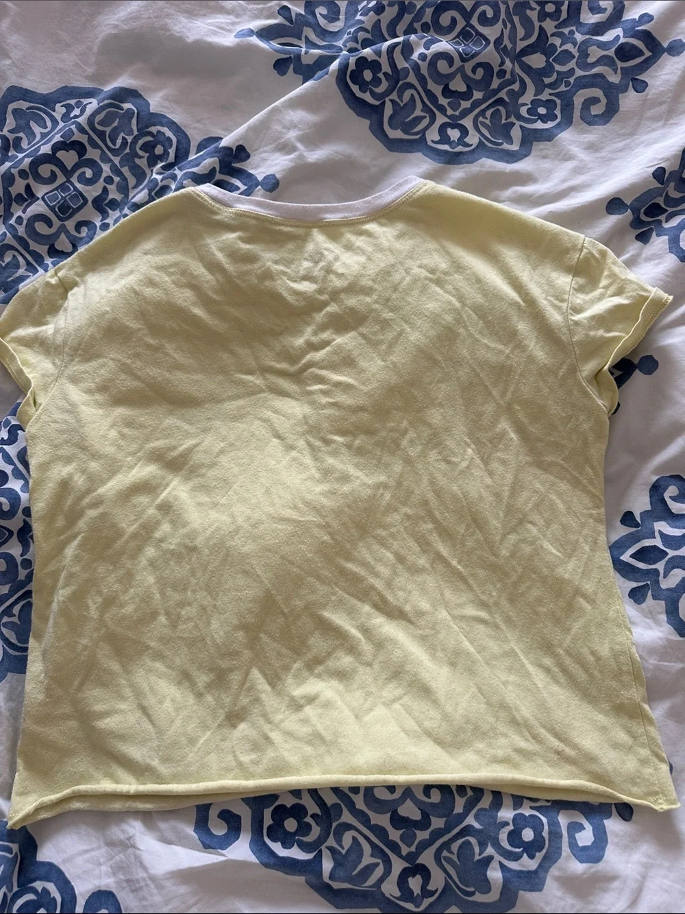 Justice Yellow Cupcake Graphic Tee with White Stripes